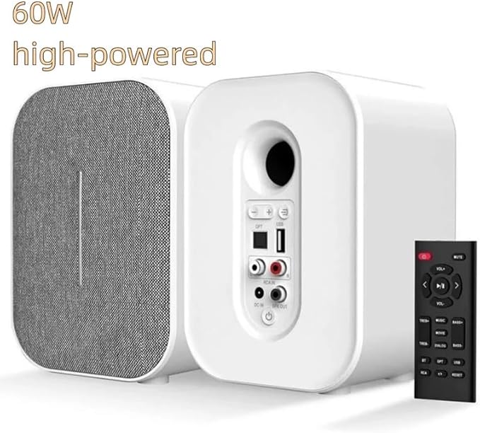 JSEIAJB Sound BT Sound Hi-fi Home Theater Bookshelf Speakers 60W High-Powered Desktop Computer Tabletop Subwoofer