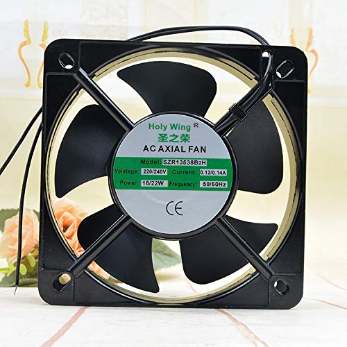 High-Performance 13cm Metal Cooling Fan SZR13538B2H - 220V 0.12A Ideal for Laptops and Electronics