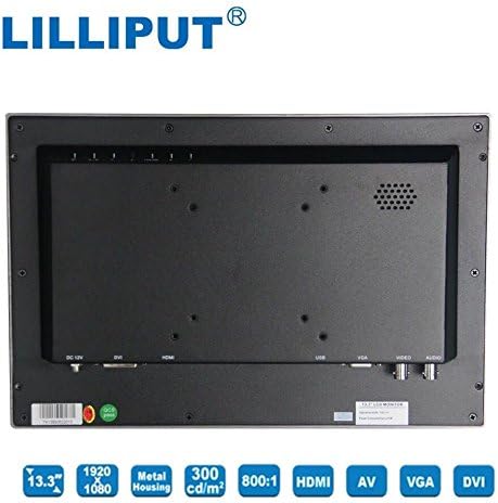 LILLIPUT 13.3 inch LED Displays TK1330-NP/C/T Full HD Industrial Capacitive Touch Monitor with HDMI VGA DVI &amp A/V inputs