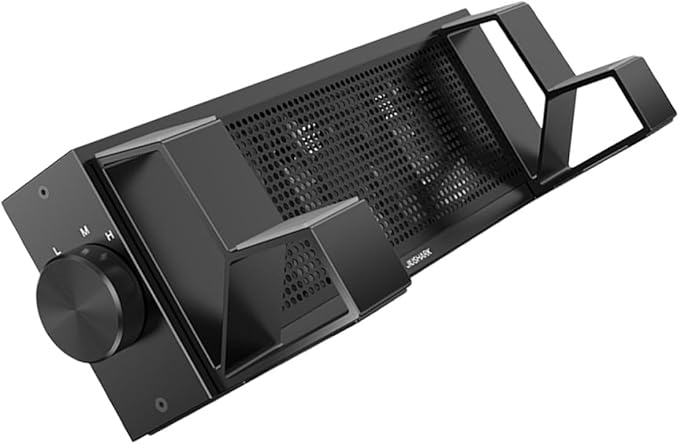 MERRYHAPY RGB Laptop Cooler Stand with Detachable Fans and Three-Speed Control Ergonomic Heat Dissipation Rack for Gaming and Home Use Elevated Laptop Riser to Reduce Neck and Eye Strain