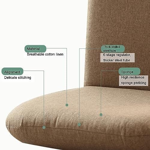 ELEFOCUS Floor Chair Portable Recliner Chair with Back Support Foldable Floor Seats with Multiple Angles for Bedroom Balcony(Grau)