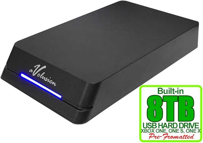 Avolusion HDDGear Pro 7200RPM 256MB Cache USB 3.0 External Gaming Hard Drive (for Xbox Series X |S ONE X/S Pre-Formatted) (Renewed) (8TB)