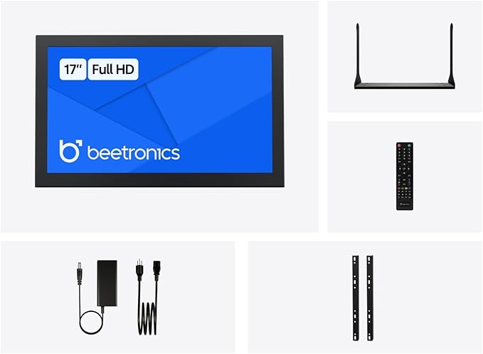 Beetronics 17-Inch Full HD IPS Monitor - Professional Industrial-Grade Display | HDMI VGA BNC RCA Inputs | Durable Metal Housing Matte Screen 24/7 Continuous Operation Wide Viewing Angle 17HD7M