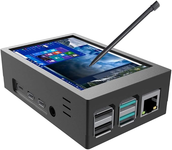 for Raspberry Pi 4 TFT 3.5 inch Touch Screen with Case Mini Cooling Fan and Heatsink 480x320 Resolution 60fps Monitor LCD Display