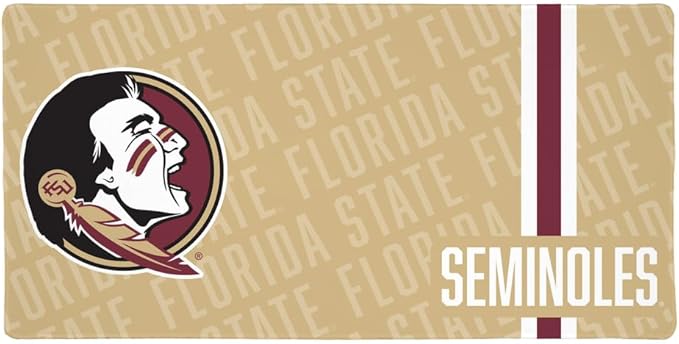 Florida State University FSU Seminoles Mascot Large Gaming Mouse Pad Desk Mat with Stitched Edges Non-Slip Base for Gamer Home and Office 31.5 x 15.7