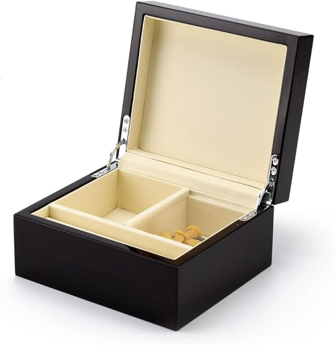 Contemporary 30 Note Hi Gloss Macassar Finish 3.6 LCD Video Jewelry Box - at Last