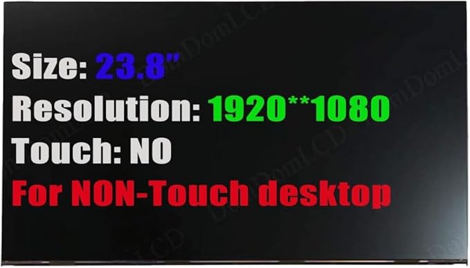 for LG LM238WF2-SSP2 LM238WF2(SS)(P2) All-in-One PC Compatible LCD Screen Display Replacement 23.8 FHD 1080P IPS (Non-Touch Version Desktop)