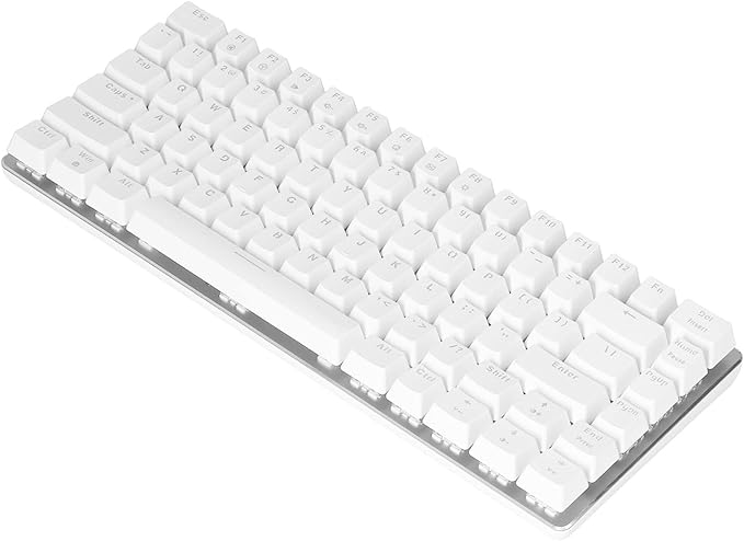 Wired Hanical Keyboard 82 Keys Gaming Office Accessory with Backlight Ions - Silver e (#1)