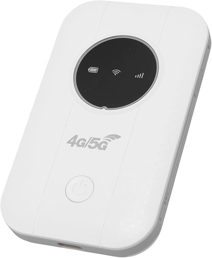 fosa 4G Portable WiFi Hotspot Mobile Hotspot Travel Router 300Mbps LTE CAT4 SIM Card Router for Travel Supports 10 Devices with 3650mAh Battery USB C Power