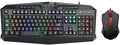 Backlit Wired Gaming Keyboard and Mouse Combo Illuminated Cable Game Support Waterproof Line Length 1.8 Meters