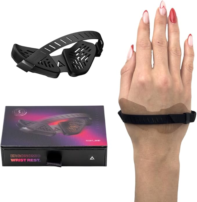 DELTAHUB Carpio G2.0 - Advanced Ergonomic Right-Handed Gaming Wrist Rest for Mouse - Superior Support for Serious Gamers - Anti-Fatigue Smooth Glide (Small Right Black)