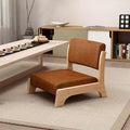 BTZHY Floor Chair Japanese Floor Chair Tatami Meditation Yoga Chair with Backrest Legless Stool Solid Wood Backrest