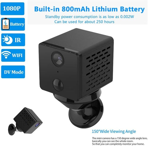 1080P Mini Camera IP Rechargeable Battery Video Security Surveilllance