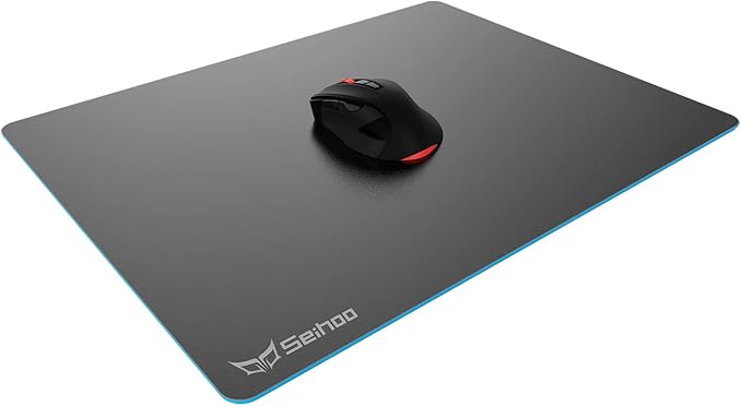 Hard Gaming Mouse Pad 3 Layers Mouse Pad with Resin Surface Premium Dual-Side Waterproof Sweatproof Fast and Accurate Control Hard Mousepad for Gaming Office and Home 14.17'' x 11.02''-Grey