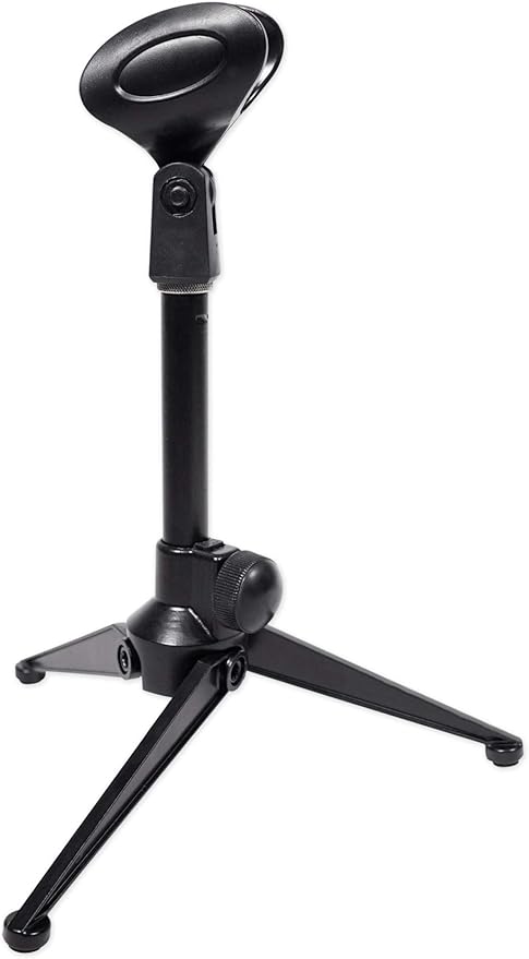Audiosavings Bundle: Samson M10 Dynamic Metal Microphone+Detachable XLR/1/4 Cable+Mic Clip+Stand Bundle with Rockville RDTS Adjustable Height Studio Desktop Tripod Microphone Stand (2 Items)