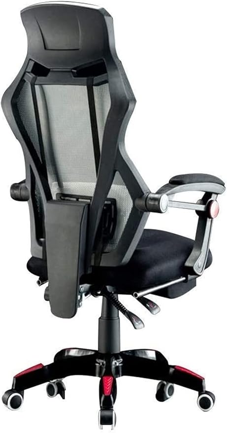 Office Chair E-Sports Chair Swivel Chair Video Game Chair Ergonomic Office Chair with Footrest Reclining Racing Style Chair Chair (Color : Gray) Needed