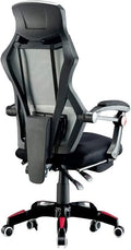 Office Chair E-Sports Chair Swivel Chair Video Game Chair Ergonomic Office Chair with Footrest Reclining Racing Style Chair Chair (Color : Gray) Needed