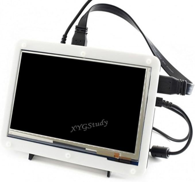 7inch Capacitive Touch Screen LCD for Raspberry Pi 4B/3B+/3A+ BeagleBone Black Banana Pi/Pro 1024×600 Resolution HDMI IPS for Windows 11/10 / 8.1/8 / 7 (7inch HDMI LCD (C) with case)