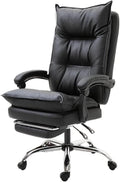 Ergonomic PU Leather Office Chair with Breathable Mesh Back Adjustable Tilt Swivel Computer Gaming Chair