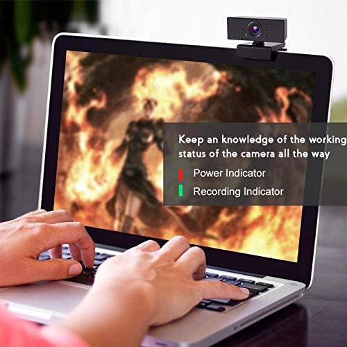 Computer Camera HD 1080P Webcam USB with Mic Mini Computer Camera Flexible Rotatable for Laptops Desktop Webcam Camera Online Education (Color : 2)