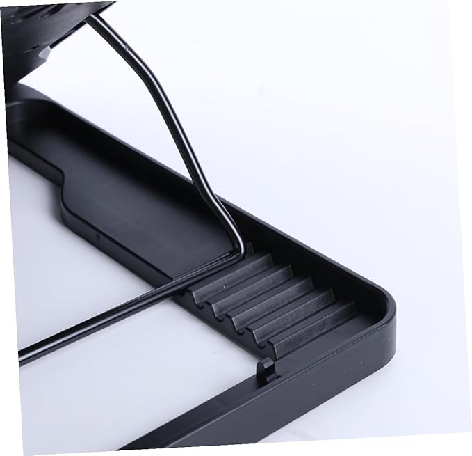 USB Laptop Cooling Stand 5 Fans Cooler with Adjustable Multi-Angle Base Anti-Skid Heatsink Bracket for Gaming and Office Use Black