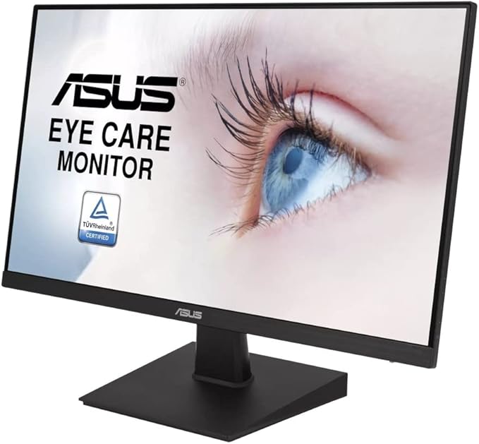 ASUS 23.8” 1080P Monitor (VA247HE) - Full HD 75Hz Adaptive-Sync/FreeSync™ Low Blue Light Flicker Free Eye Care Plus VESA Mountable Frameless HDMI DVI VGA Tilt Adjustable
