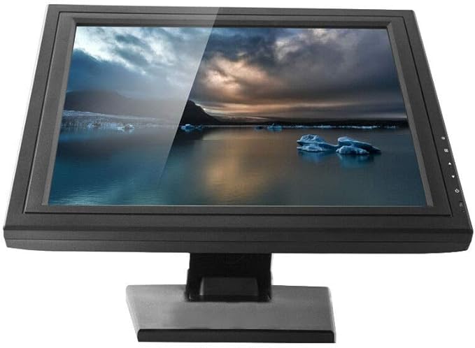 17 Inch LCD Touchscreen Monitor - LED Display Retail Cash Register w/Multi-Position POS Stand for Business Restaurant Supermarket Grocery Pharmacy Retail Cash Management Order Taking/Tracking