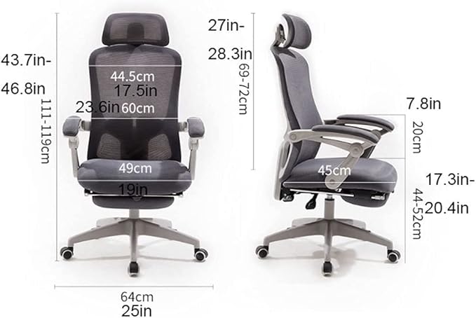Office Chair Desk Chair Computer Chair Office Chair Gaming Seats Students Learn Home Reclining Ergonomics Comfortable Gaming Chair Computer Chair (Black)