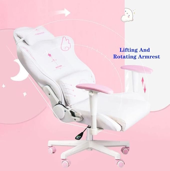 Gaming Chair Racing Style High-Back Ergonomic PU Leather Office Chair with Lumbar Support Adjustable Arms &amp Headrest