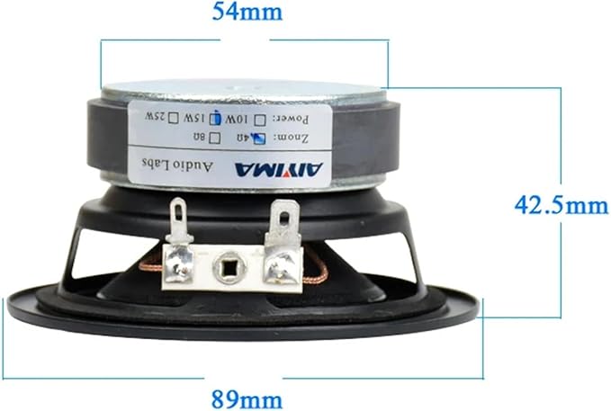 2Pcs 3Inch Audio Portable Speakers Stereo Full Range 4Ohm 15W HiFi Loudspeaker DIY for Computer Speaker Home Theater