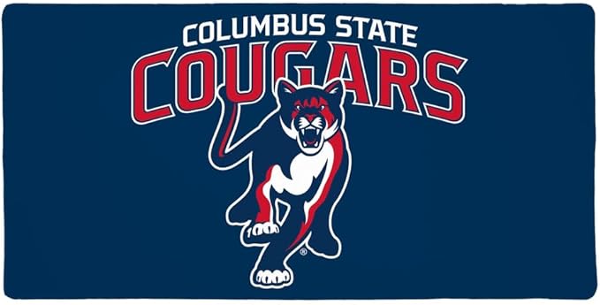 Columbus State University Cougars Primary Logo Large Gaming Mouse Pad Desk Mat with Stitched Edges Non-Slip Base for Gamer Home and Office 31.5 x 15.7