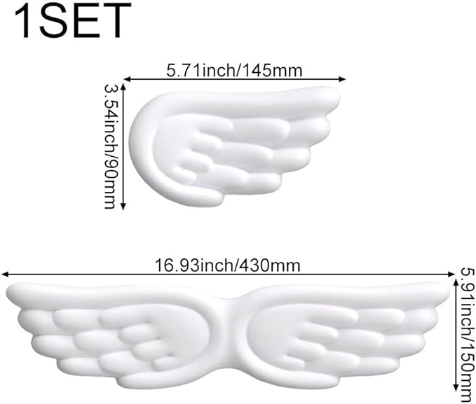 Sanfly Angel Keyboard Wrist Rest Set Ergonomic Keyboard Wrist Rest and Mouse Pad with Wrist Support for Computer Gaming Office