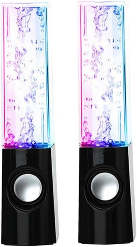 LED Fountain Speakers Colorful Sound Speakers for PC and Laptop Stereo Sound for Parties and Home Use