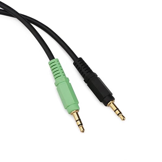 DROK® Computer Speakers Headphones Audio Switch Converter Volume Control Speaker Switching Device for Switching Back and Forth Between Computer Audio and Headphones with 5 Feet Cable