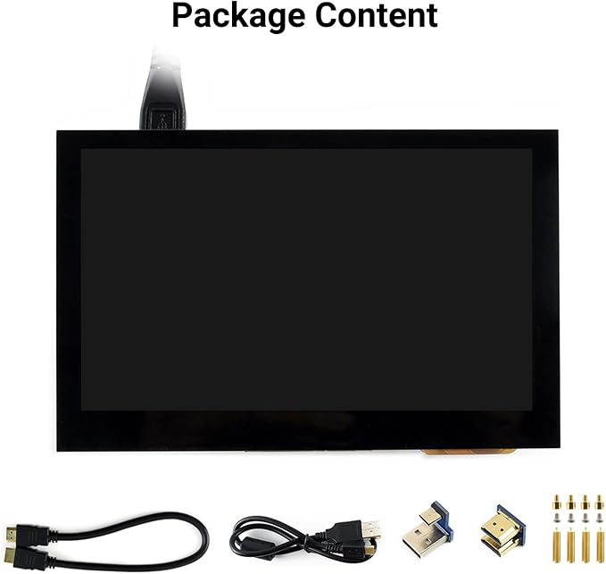 waveshare 4.3inch Capacitive Touch Screen LCD Compatible with Raspberry Pi 5/4B/3B+/3A+/2B/B+/A+/Zero/Zero W/WH/Zero 2W CM3+/4 800×480 Resolution HDMI IPS Supports Jetson Nano/Windows