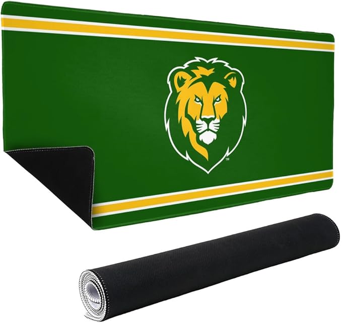 Southeastern Louisiana University Lions Primary Logo Stripes Large Gaming Mouse Pad Desk Mat with Stitched Edges Non-Slip Base for Gamer Home and Office 31.5 x 15.7