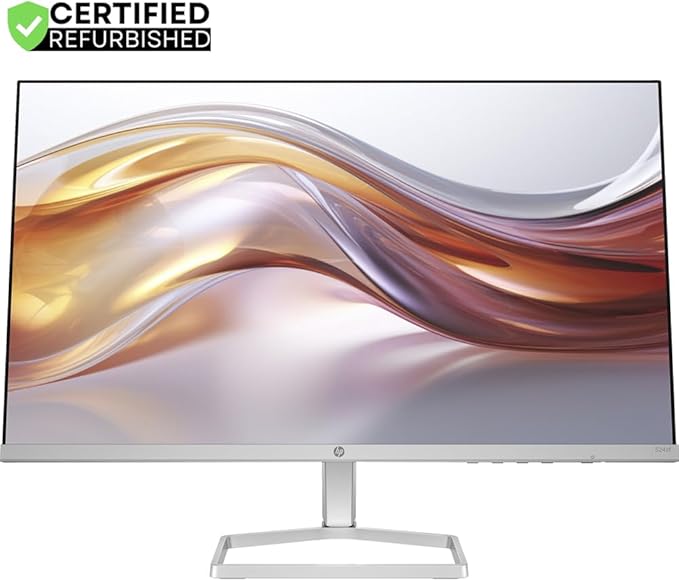 HP 94C17AA#ABA 524sf Series 5 24 inch FHD 100Hz 1500:1 5ms IPS Monitor Black/Silver (Renewed) Bundle with 2 YR CPS Enhanced Protection Pack