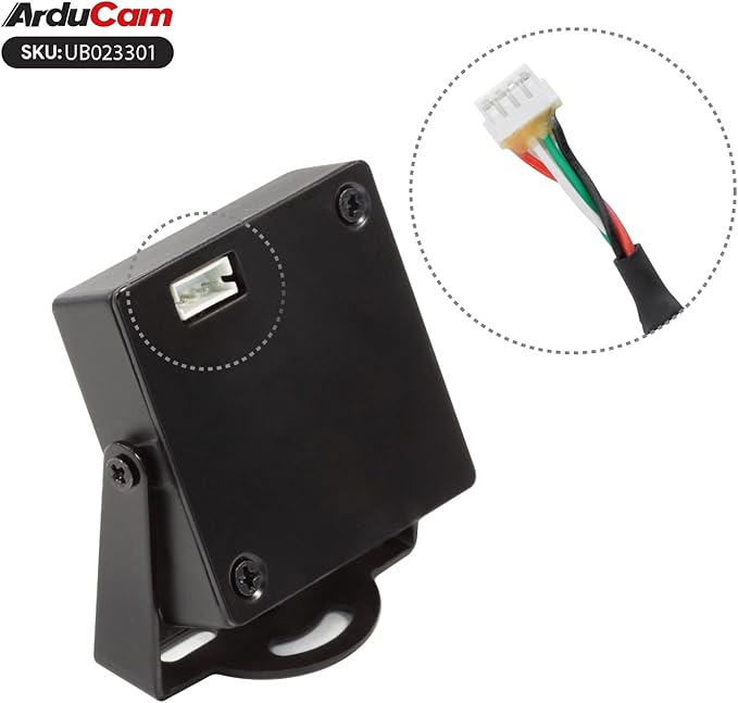 Arducam 5MP Wide Angle USB Camera with Mini Metal Case 1/4 CMOS OV5648 Mini UVC USB2.0 Video Webcam with Microphone for Windows Linux Android and Mac OS