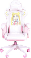 Swivel Chair Cute Cartoon Chair Bedroom Comfortable Computer Chair Home Gaming Study Chair with Armrest Comfortable Sponge Adjustable Height and AngleGirls Stylish Gift