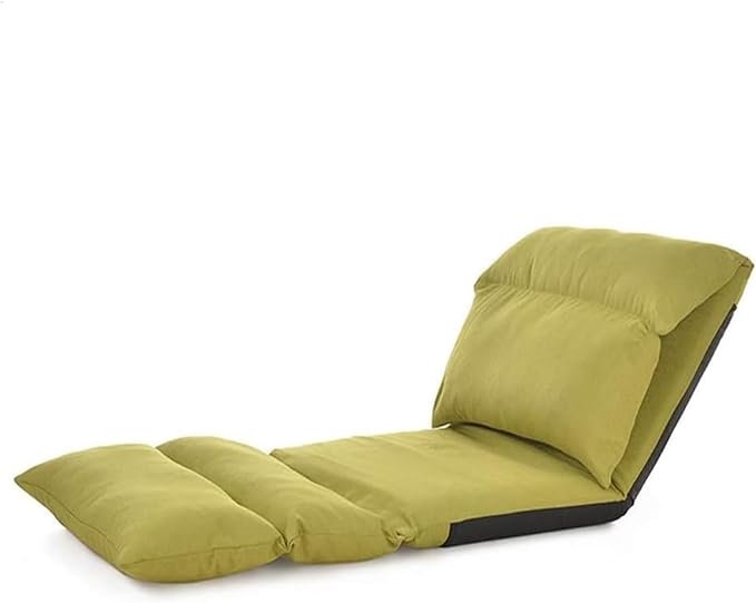 ELEFOCUS Folding Sofa Chair Folding Floor Chair Adjustable Comfortable Foldable Padded Floor Chair(Green)