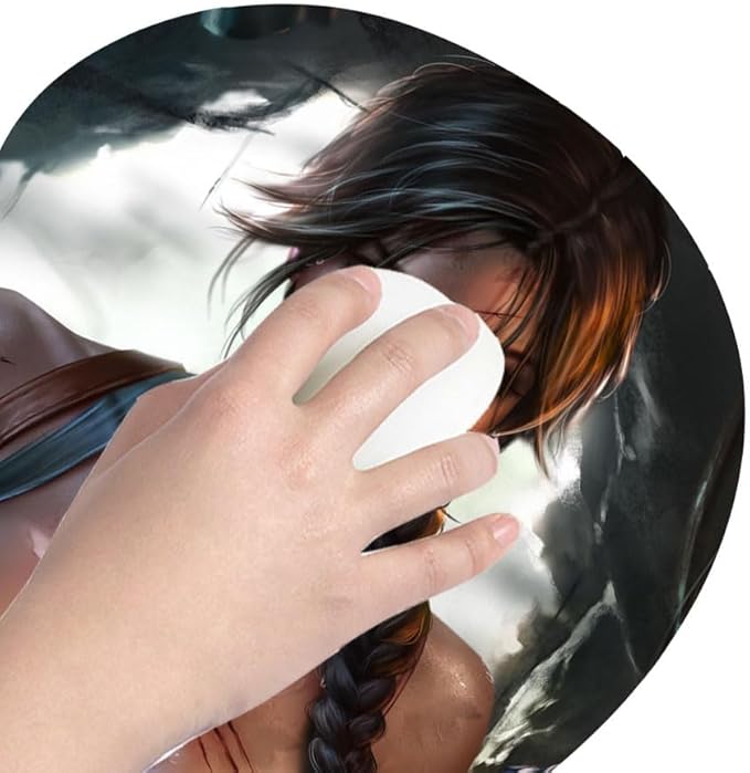 Furry 3D Anime Mouse Pads Oppai with Soft Gel Wrist Rest Support Cute Gril Gaming Mousepad Ergonomic Mouse Mat Non-Slip &amp Pain Relief for Computer 2Way Skin