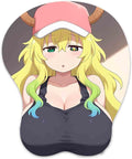 3D Mouse Pad Oppai Mousepad with Soft Gel Wrist Rest Anime Manga Gaming Boob pad Anti-Slip Mouse Mat （Luco 05）