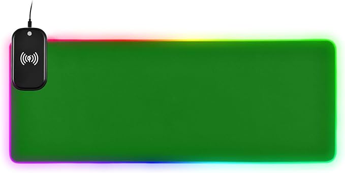 Teal Bright Mouse Pad Gaming Mousepad Non Slip Desk Mat Wireless Charging RGB Computer Mouse Pads Keyboard Pad Mats for Home Desktop Office 35.4 x 15.7 in