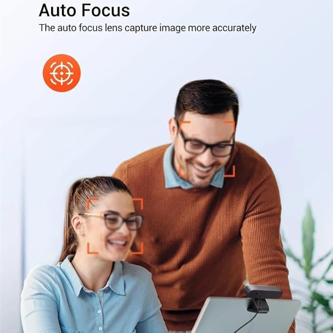 4K 8MP Webcam with Noise-Canceling Microphone Tripod Plug Play Web Camera for Meeting Video