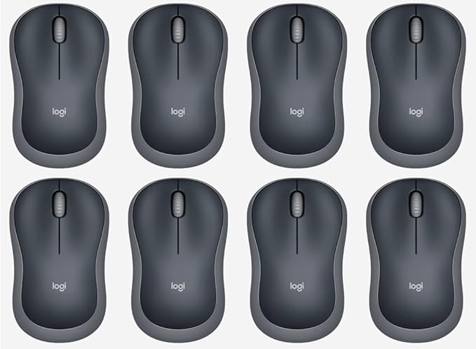 Logitech M185 Wireless Mouse Pack of 8 – Multi-Pack for Schools Businesses and Home Offices