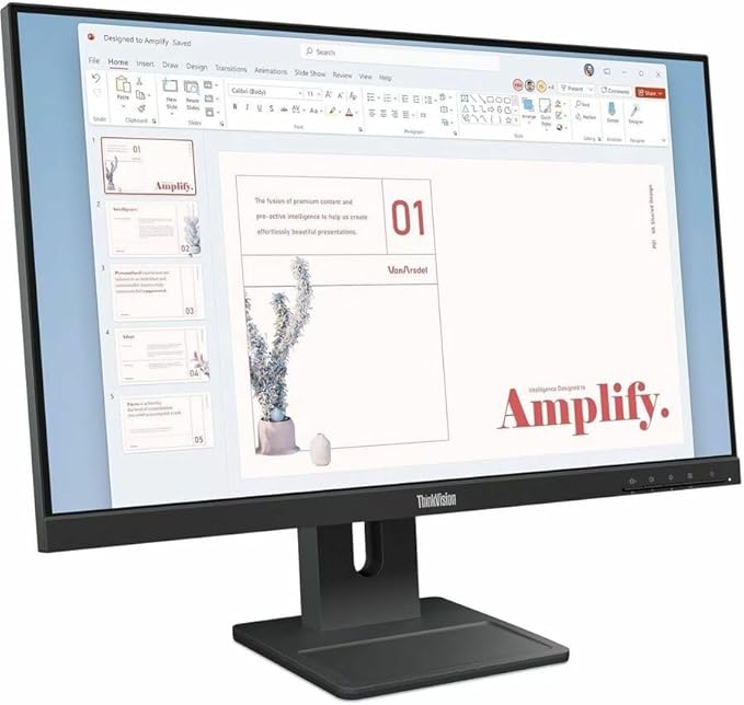 Lenovo ThinkVision E24-40 24 Class Full HD LED Monitor - 16:9 - Raven Black