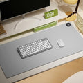 Heated Desk Pad 31.5×13 Inch - 3-Speed Touch Control Large Heated Mouse Mat with 3-Hour Auto Shut-Off Non-Slip Silicone Eye Protection Warm Desk Mat for Office and Home (Light Gray)