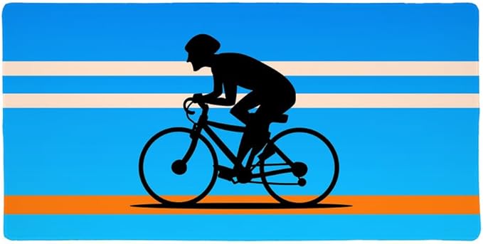 Road Bike Cycling Biking Bicycle Large Gaming Mouse Pad Desk Mat with Stitched Edges Non-Slip Base