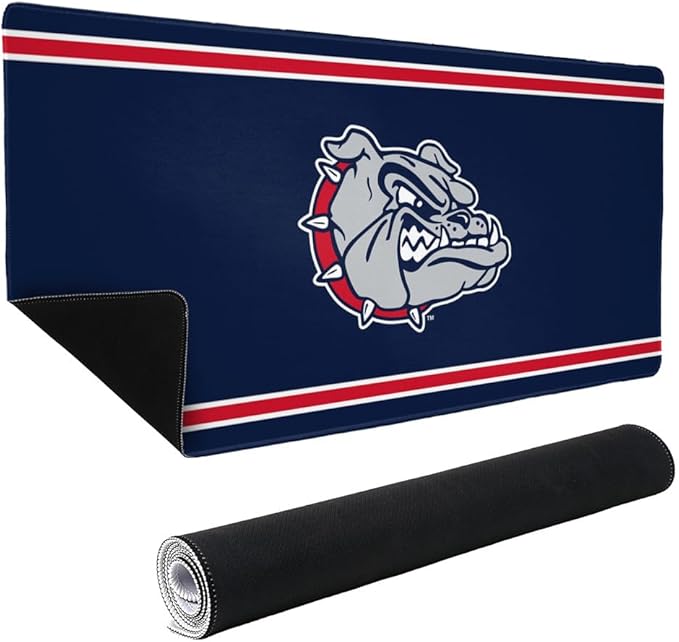 Gonzaga University Primary Logo Stripes Large Gaming Mouse Pad with Stitched Edges Non-Slip Base for Gamer Home and Office 31.5 x 15.11