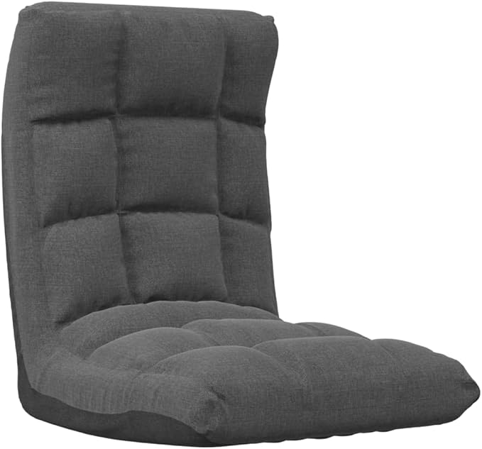 Folding Floor Chair Folding Gaming Sofa Chair Floor Sofa Lazy Sofa Lounge for Playing Reading Meditating Room Recliner Dark Gray Fabric -40